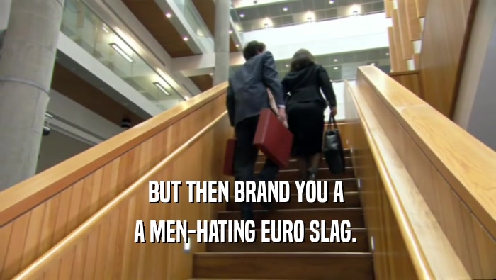 BUT THEN BRAND YOU A  A MEN-HATING EURO SLAG.  