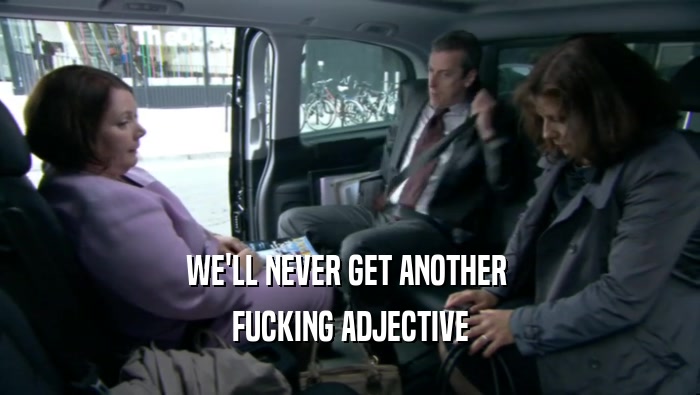 WE'LL NEVER GET ANOTHER  FUCKING ADJECTIVE 