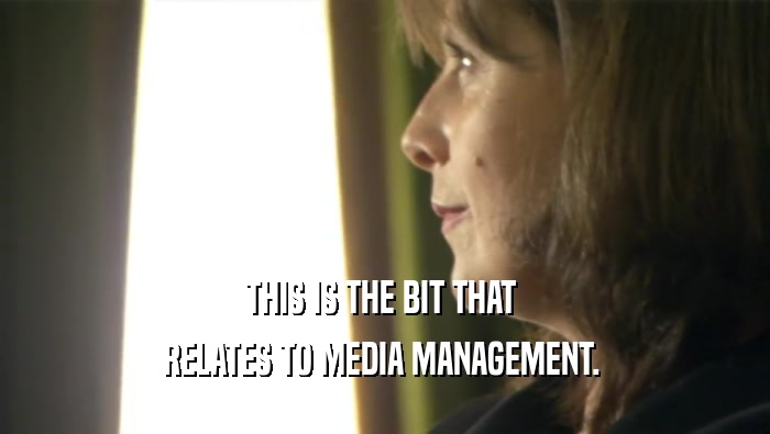 THIS IS THE BIT THAT  RELATES TO MEDIA MANAGEMENT.  