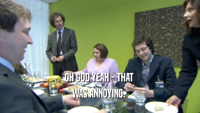 OH GOD YEAH - THAT  WAS ANNOYING.  