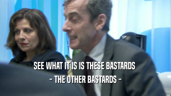 SEE WHAT IT IS IS THESE BASTARDS  - THE OTHER BASTARDS - 