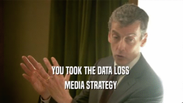 YOU TOOK THE DATA LOSS  MEDIA STRATEGY  