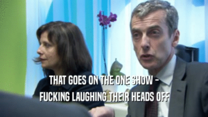 THAT GOES ON THE ONE SHOW - FUCKING LAUGHING THEIR HEADS OFF 