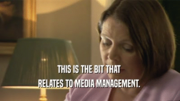 THIS IS THE BIT THAT  RELATES TO MEDIA MANAGEMENT.  