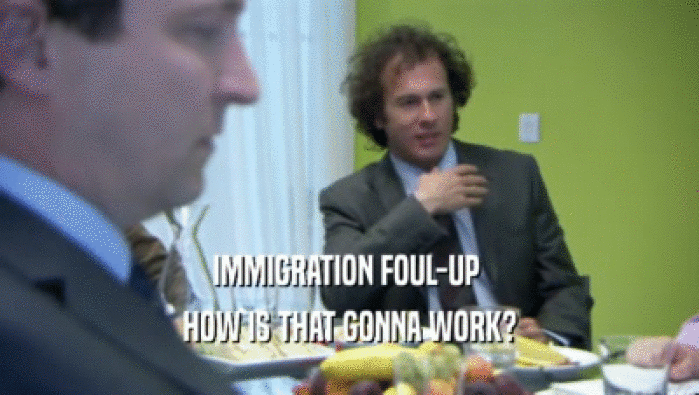 IMMIGRATION FOUL-UP  HOW IS THAT GONNA WORK? 