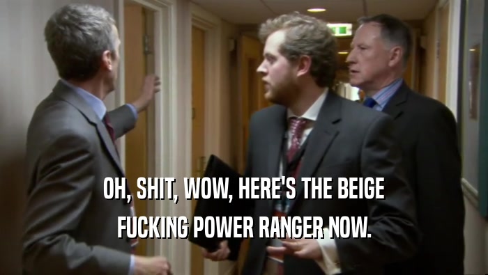 OH, SHIT, WOW, HERE'S THE BEIGE FUCKING POWER RANGER NOW. 