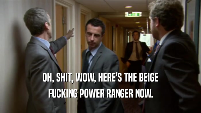 OH, SHIT, WOW, HERE'S THE BEIGE FUCKING POWER RANGER NOW. 