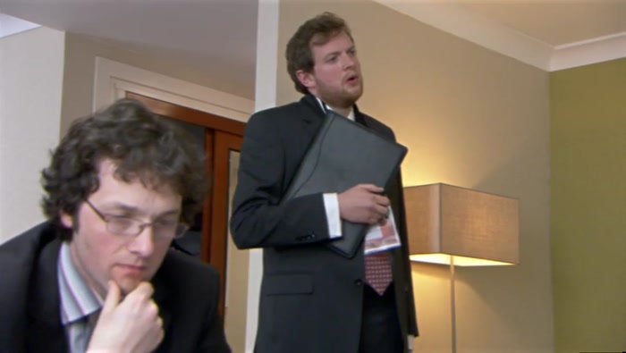 HE'S, YOU KNOW, SWANNING AROUND ON HIS FRIEND'S MASSIVE YACHT. 