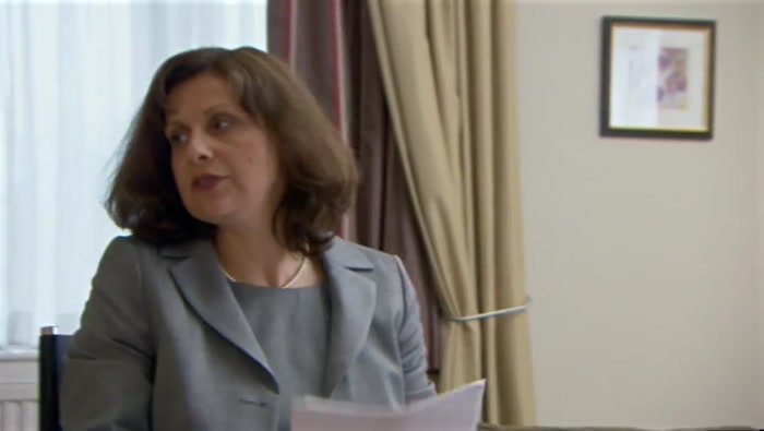 DO THE SPEECH STRAIGHT, BUT DRESSED AS FREDDIE STARR'S HITLER. 