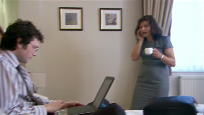 OKAY, TERRI, CALM DOWN. I'M GOING TO RING MALCOLM. 