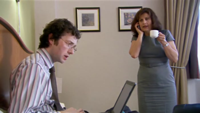 SHE'S TWITTERING ABOUT TERRI.  