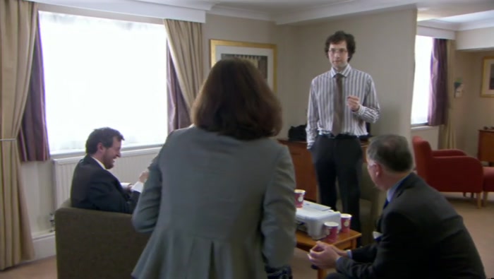 WE'VE GOT TO WRITE SOME STUPID JOKES ABOUT A RICH BLOKE ON A YACHT. 