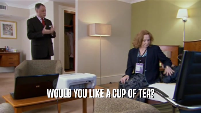 WOULD YOU LIKE A CUP OF TEA?  