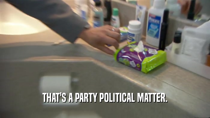 THAT'S A PARTY POLITICAL MATTER.  