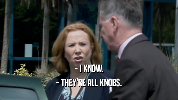 - I KNOW. - THEY'RE ALL KNOBS. 