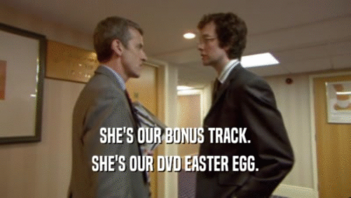SHE'S OUR BONUS TRACK. SHE'S OUR DVD EASTER EGG. 