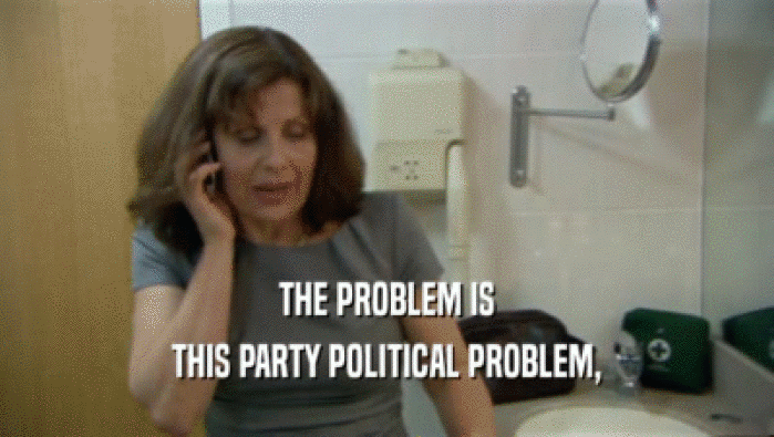 THE PROBLEM IS THIS PARTY POLITICAL PROBLEM, 