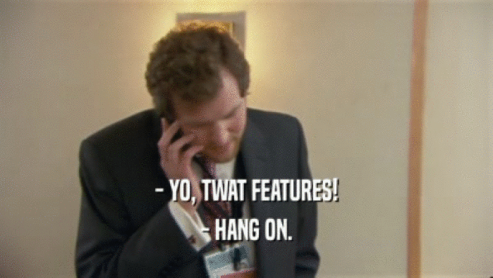 - YO, TWAT FEATURES! - HANG ON. 