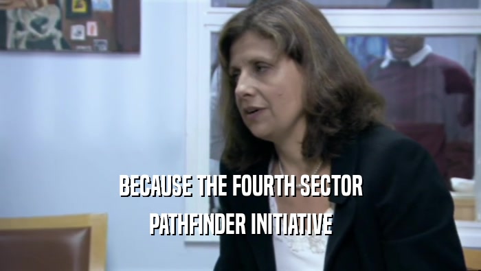 BECAUSE THE FOURTH SECTOR PATHFINDER INITIATIVE 