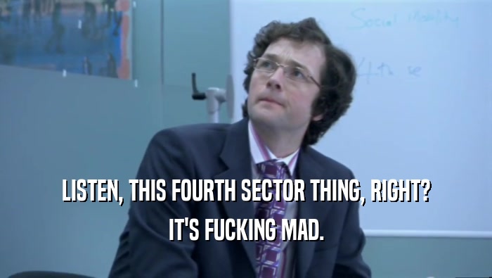 LISTEN, THIS FOURTH SECTOR THING, RIGHT? IT'S FUCKING MAD. 