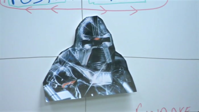 NO ONE, IT'S A CYLON CENTURION.  