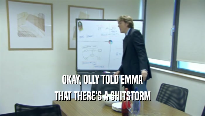OKAY, OLLY TOLD EMMA THAT THERE'S A SHITSTORM 