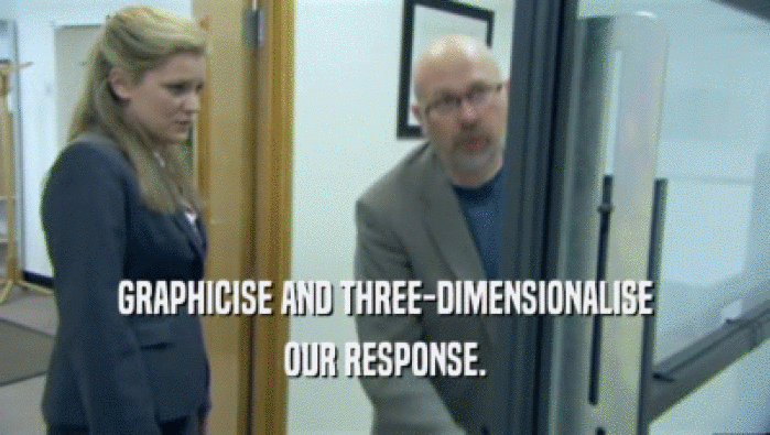 GRAPHICISE AND THREE-DIMENSIONALISE OUR RESPONSE. 