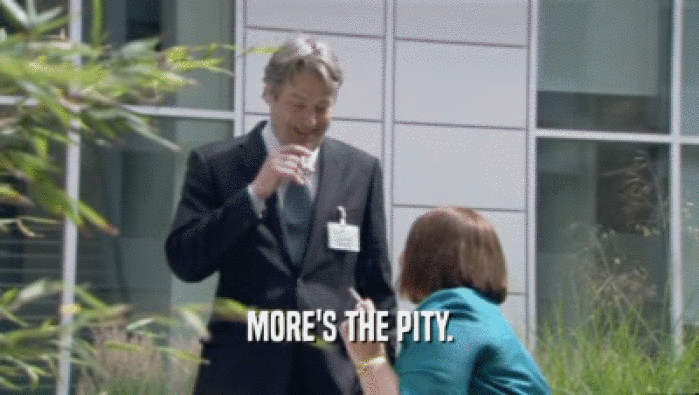 MORE'S THE PITY.  