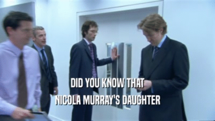 DID YOU KNOW THAT
 NICOLA MURRAY'S DAUGHTER
 