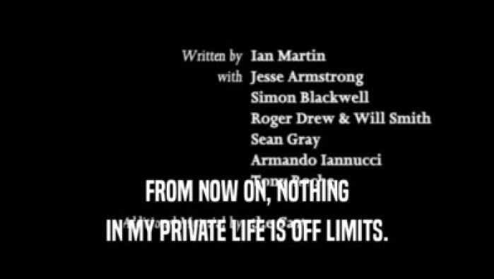 FROM NOW ON, NOTHING IN MY PRIVATE LIFE IS OFF LIMITS. 