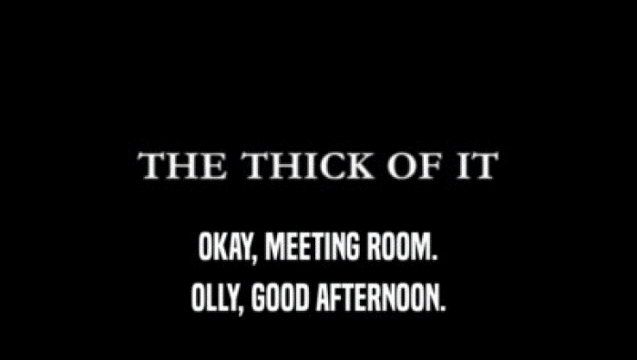 OKAY, MEETING ROOM.
 OLLY, GOOD AFTERNOON.
 