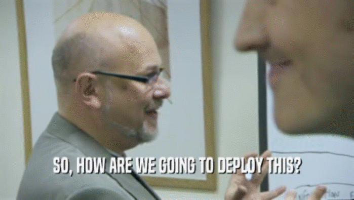 SO, HOW ARE WE GOING TO DEPLOY THIS?  
