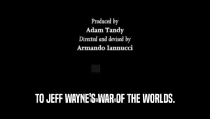 TO JEFF WAYNE'S WAR OF THE WORLDS.  