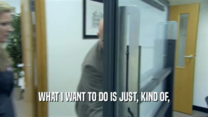 WHAT I WANT TO DO IS JUST, KIND OF,  
