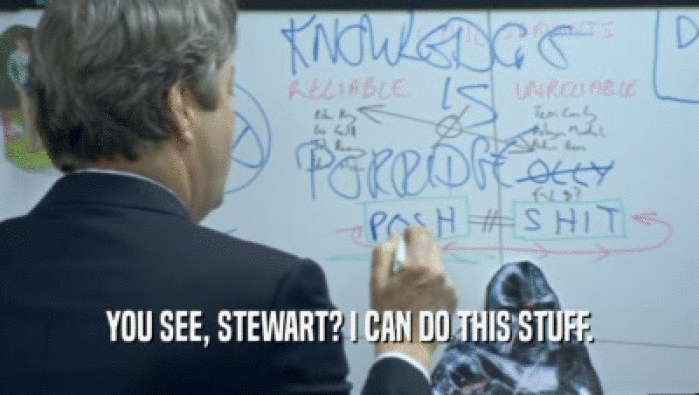 YOU SEE, STEWART? I CAN DO THIS STUFF.
  