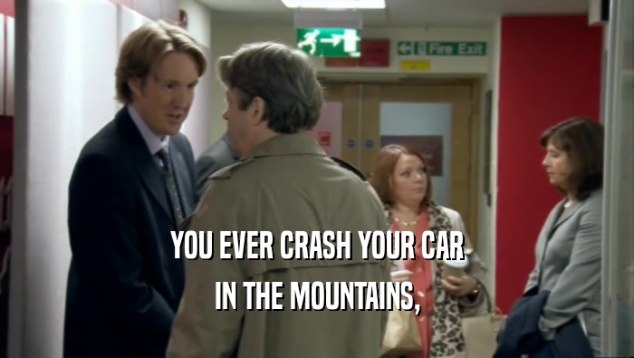 YOU EVER CRASH YOUR CAR IN THE MOUNTAINS, 