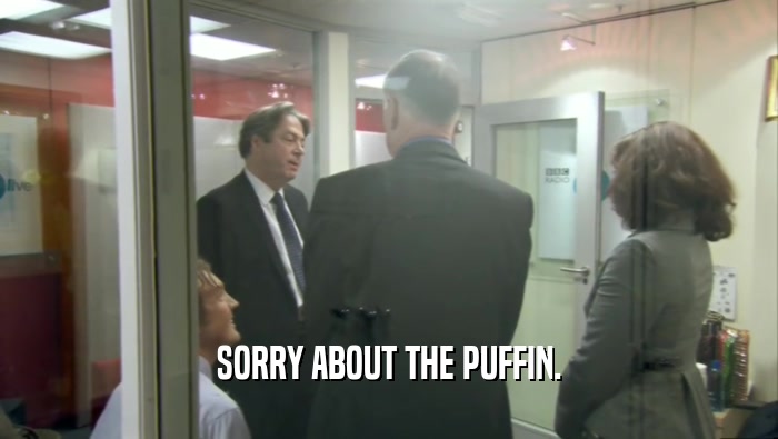 SORRY ABOUT THE PUFFIN.
  