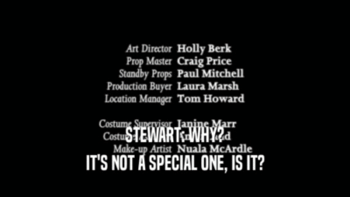 STEWART: WHY?
 IT'S NOT A SPECIAL ONE, IS IT?
 