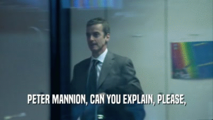 PETER MANNION, CAN YOU EXPLAIN, PLEASE,  
