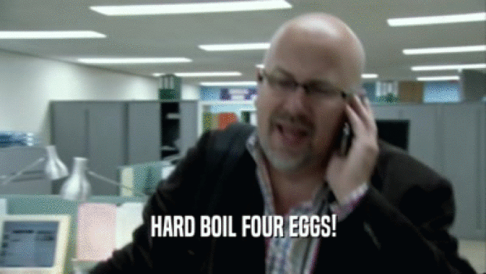 HARD BOIL FOUR EGGS!  