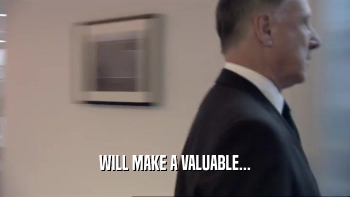 WILL MAKE A VALUABLE...  