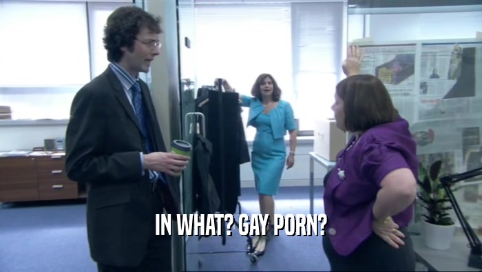 IN WHAT? GAY PORN?  
