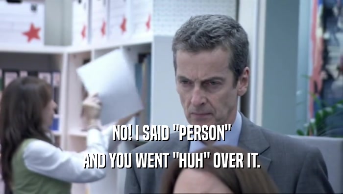 NO! I SAID 