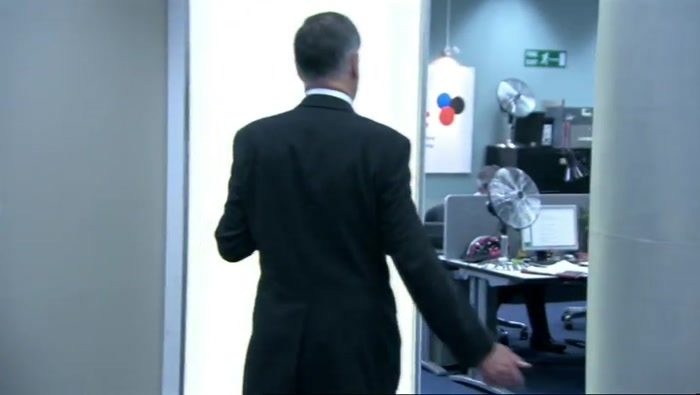 SECRETARY OF STATE WANTS TO DO THE INTERVIEW IN FRONT OF THE SIGN 