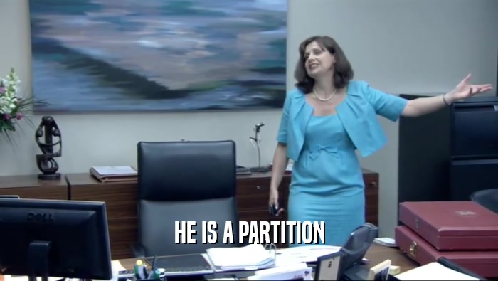 HE IS A PARTITION  