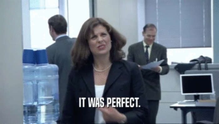 IT WAS PERFECT.  