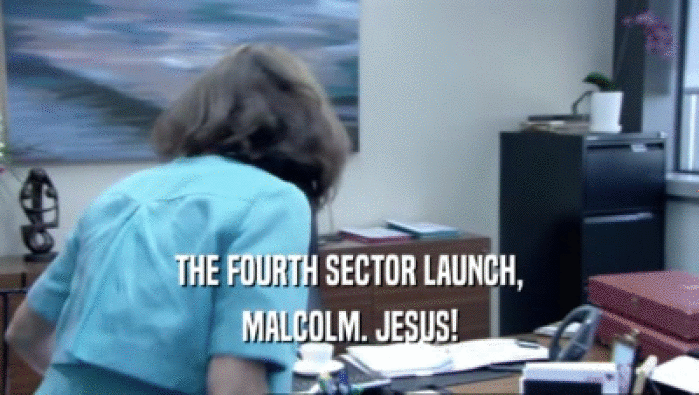 THE FOURTH SECTOR LAUNCH, MALCOLM. JESUS! 