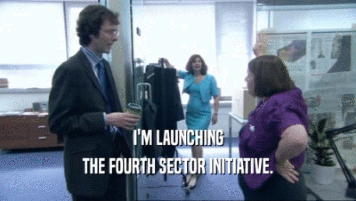 I'M LAUNCHING
 THE FOURTH SECTOR INITIATIVE.
 