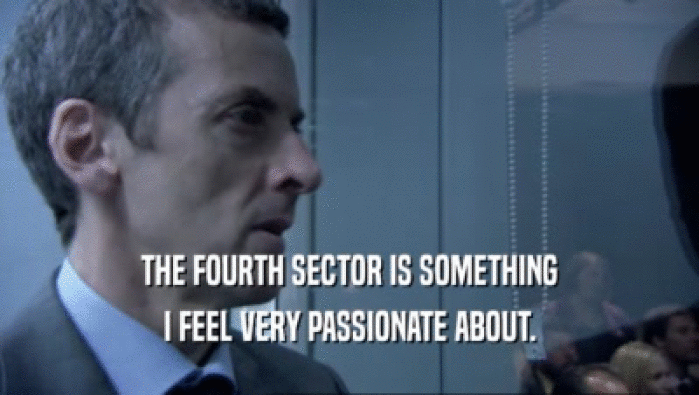 THE FOURTH SECTOR IS SOMETHING
 I FEEL VERY PASSIONATE ABOUT.
 