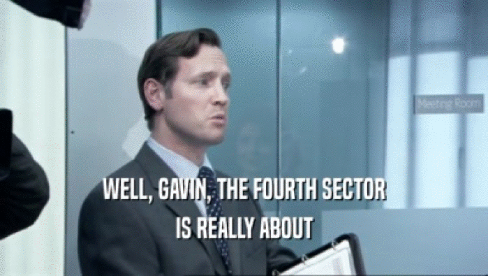 WELL, GAVIN, THE FOURTH SECTOR IS REALLY ABOUT 